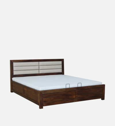 Roscow Sheesham Wood Bed Hydraulic Storage For Bedroom By Sarve Furniture - Image 9