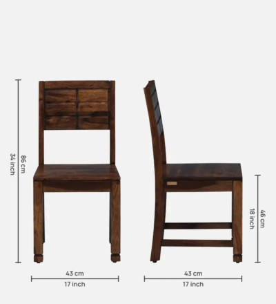 Sitara Chair Furniture Near Me Solid Sheesham Wood Dining Chair (Set Of 2) - Image 6