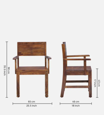 Roscow Solid Wood Arm chairs - Image 7