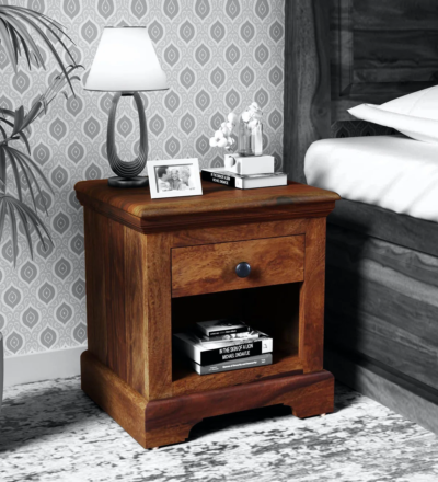 Auryn Wooden Bedside Table With Drawer By Sarve Furniture - Image 2