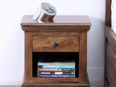 Auryn Wooden Bedside Table with Single Drawer by Sarve Furniture