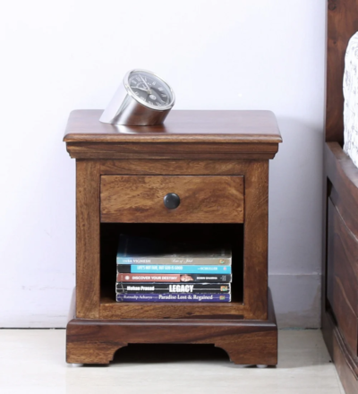 Auryn Wooden Bedside Table with Single Drawer by Sarve Furniture