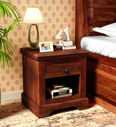 Auryn Wooden Bedside Table With Drawer By Sarve Furniture - Image 6