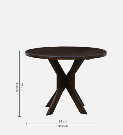 Sheesham Compact Dining Set with Fold-Out Table and Padded Wooden Chair Design - Image 11