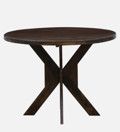 Sheesham Compact Dining Set with Fold-Out Table and Padded Wooden Chair Design - Image 10