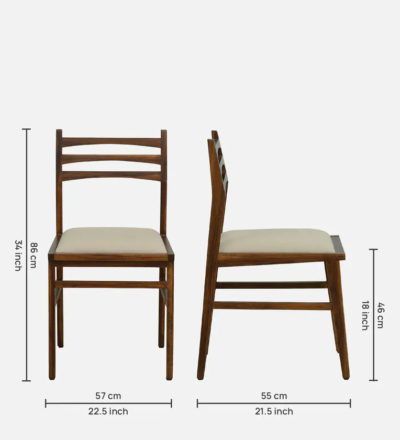Classic Dining Set Sheesham Wood with Upholstered High Back Dining Chairs - Image 11