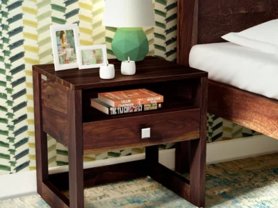 Nightivo Solid Sheesham Wood Bedside Table by Sarve Furniture