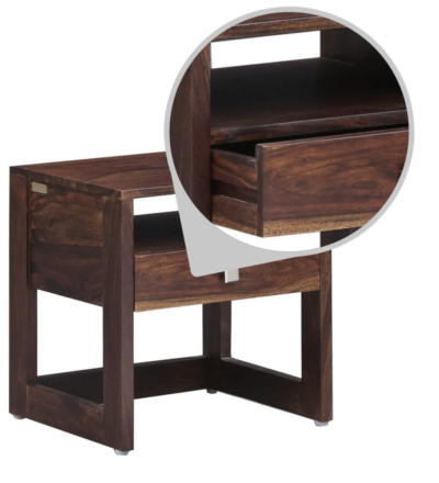 Nightivo Bedside Table Solid Sheesham Wood By Sarve Furniture - Image 5