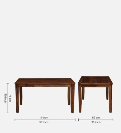 Large Family Dining Table with Thick Top and Durable Sheesham Wood Frame - Image 7