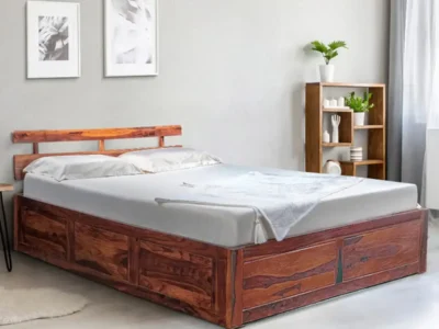 Prestige Sheesham Wood Bed in Honey Finish by Sarve Furniture