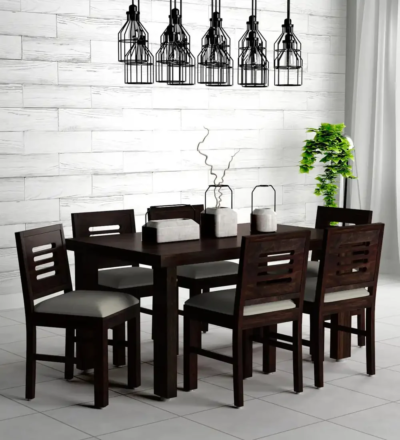 Affordable Wooden Dining Set with Basic Structure and Soft Seating for Family Meals - Image 10