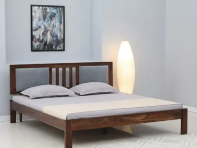 Timeless design bed without storage in hardwood finish by Sarve Furniture – classic wooden bed frame