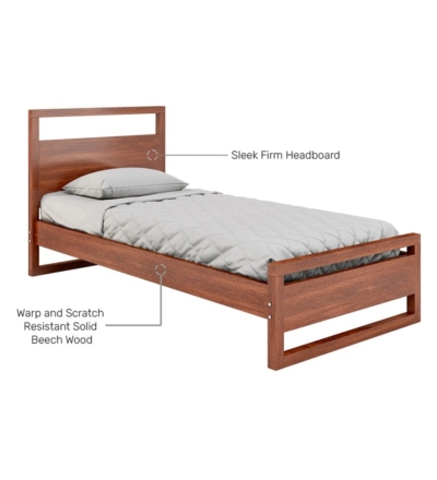 Wall-Side Wooden Single Bed in Sheesham for Small Bedrooms By Sarve Furniture - Image 8