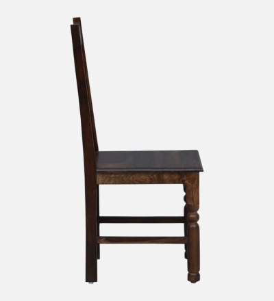 Dining Set Sheesham Wood with Carved Table Base and Padded Chair Seats - Image 3