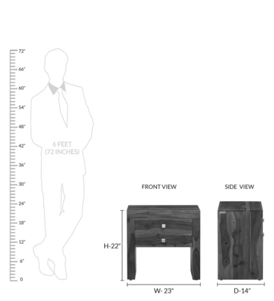Vontario Wooden Bedside Tables With Storage By Sarve Furniture - Image 6