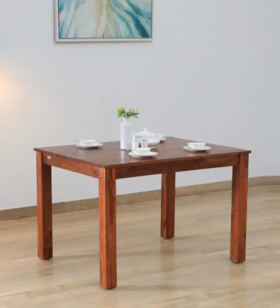 Elegant Dining Table for Four with Cross Leg Design and Smooth Texture - Image 3