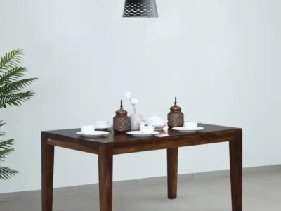 Compact wooden dining table for apartments and small dining corners