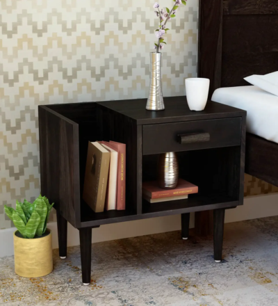 Wooden nightstand with ample storage By Sarve Furniture - Image 5