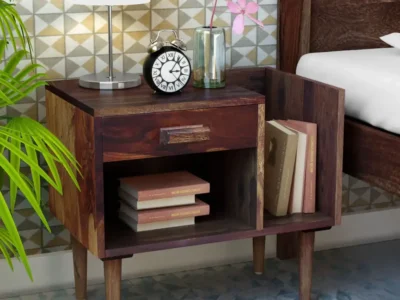 Vexo Solid Wood Bed Side Table