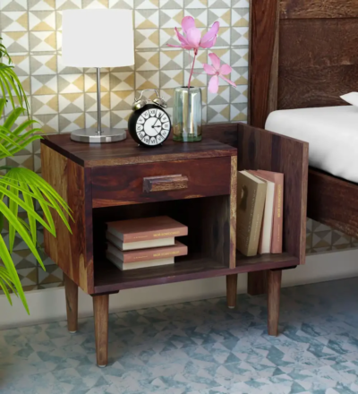 Vexo Solid Wood Bed Side Table