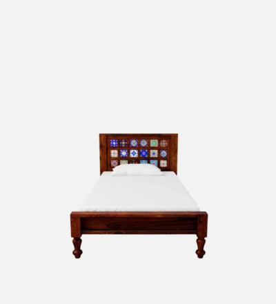 Affordable Single Bed with Sturdy Legs in Sheesham Wood By Sarve Furniture - Image 6