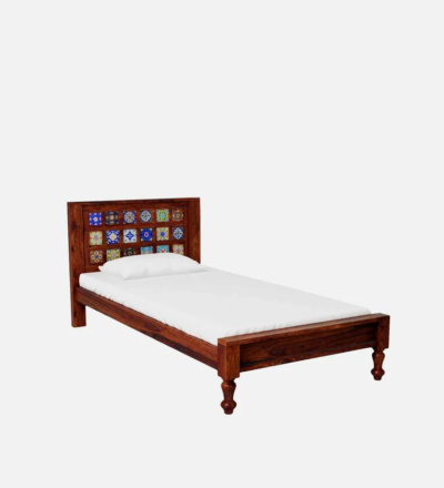 Affordable Single Bed with Sturdy Legs in Sheesham Wood By Sarve Furniture - Image 3