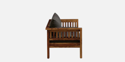 Sorting Sheesham Wood 2 Seater Sofa In Provincial Teak Finish Sarve Furniture - Image 6