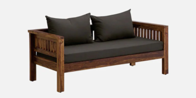 Sorting Sheesham Wood 2 Seater Sofa In Provincial Teak Finish Sarve Furniture - Image 5