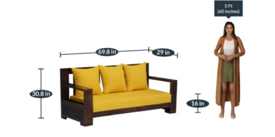 Luxury 3 Seater Sofa with Premium Finish and Cushioning for Living Room - Image 4