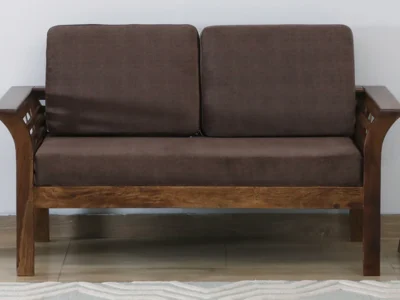 2 seater living room couch with cozy seating and fabric upholstery