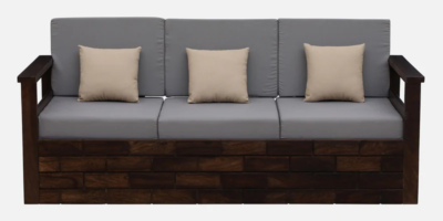Modern 3 seater sofa with armrests and deep comfortable cushions