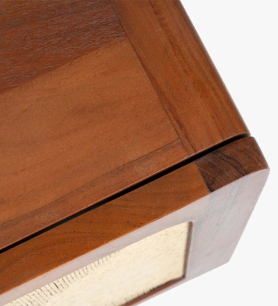 Modern TV Unit in Sheesham Wood with Cable Grommet and Wooden Legs - Image 7