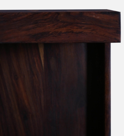 Solid Sheesham Wood Bookshelf with Carved Floral Motifs and Natural Polish - Image 10