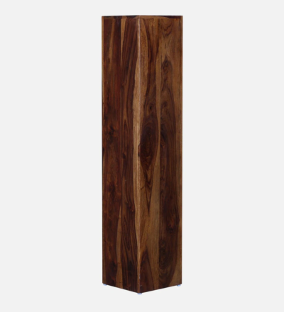 Solid Sheesham Wood Bookshelf with Carved Floral Motifs and Natural Polish - Image 4