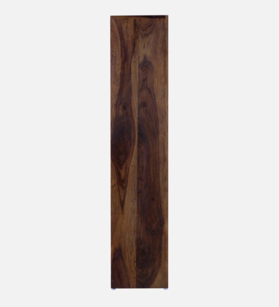 Solid Sheesham Wood Bookshelf with Carved Floral Motifs and Natural Polish - Image 8