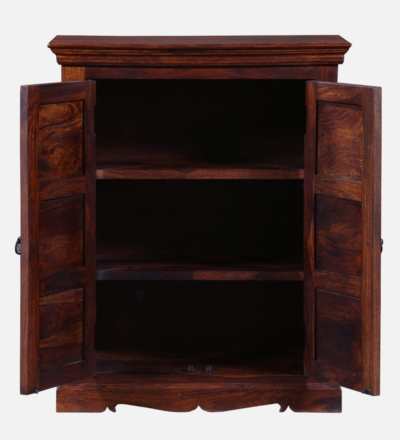 Vintage Style Wooden Cabinet with Carved Frame and Drawer for Entryway - Image 5