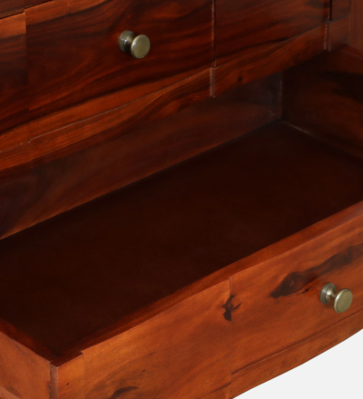 Indian Style Wooden Almirah in Sheesham with Lock and Shelves - Image 12