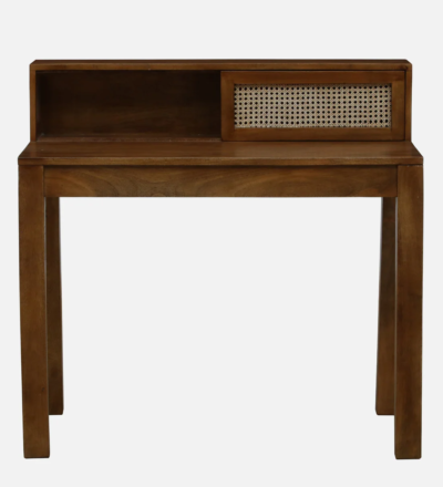 Sheesham Wood Study Table with Drawer and Open Storage Shelf for Home - Image 4