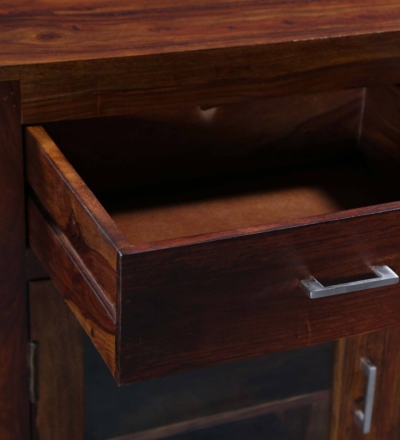 Premium Wooden Crockery Unit with Glass Front and Ample Internal Storage - Image 9