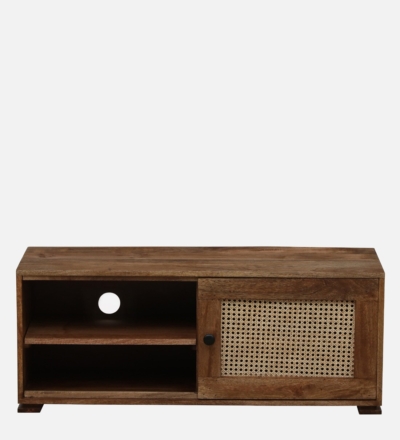 Designer Media Table in Sheesham Wood with Low Height and Storage - Image 7