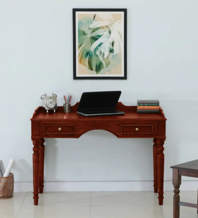 Portable wooden study table with folding legs for daily student use
