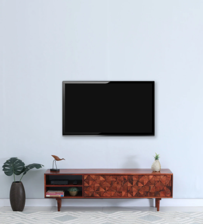 Sheesham wood living room console for TV and audio equipment