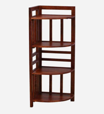 Classic Sheesham Wooden Bookcase with Solid Back Panel and Sturdy Frame - Image 5