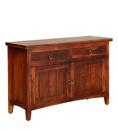 Designer Wooden Sideboard with Open Shelves and Closed Storage Cabinets - Image 5