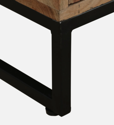 Wooden Sideboard with Doors Display and Storage Drawer Compartments Below - Image 9