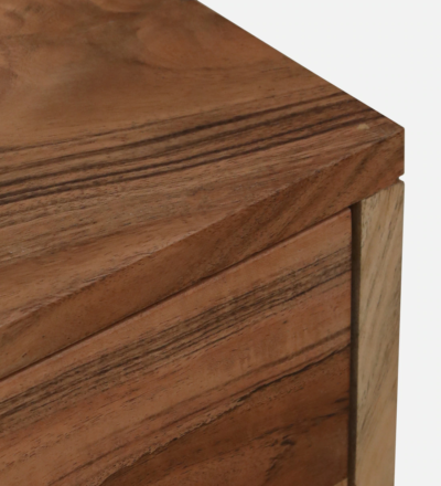 Rustic Teak Sideboard with Carved Panels and Wide Storage Compartments1 Darwer - Image 9