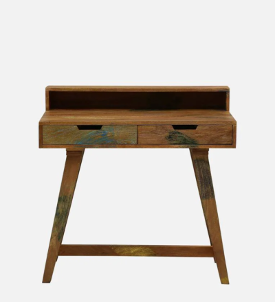 Compact Study Table for Laptop and Writing with Wooden Finish - Image 9