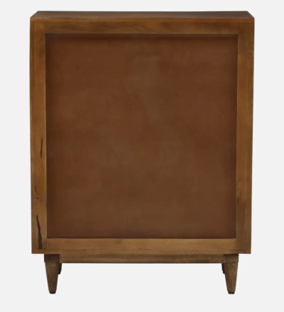 Designer Teak Wood Cabinet with Dual Door Front and Wooden Frame Shelving - Image 8