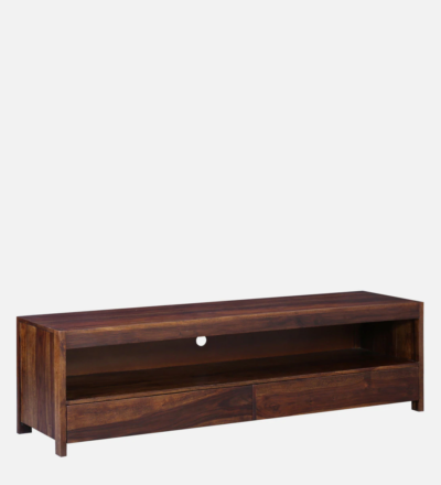 Modern Indian TV Console in Sheesham with Streamlined Structure - Image 5