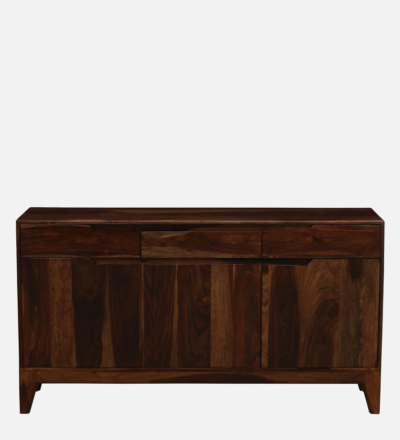 Solid Sheesham Sideboard with Dual Cabinet Doors and Large Storage Drawers - Image 7